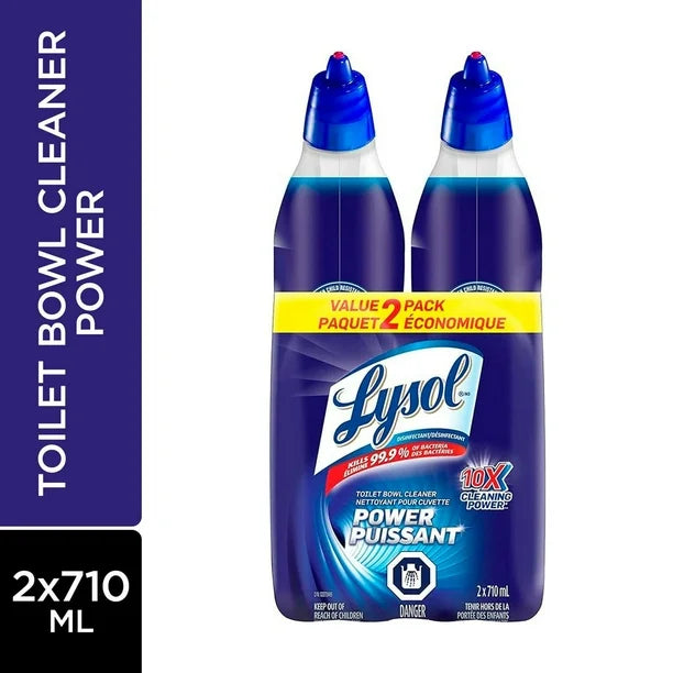 Lysol Bathroom cleaning- Toilet Bowl Cleaner, Power, 2x710ML