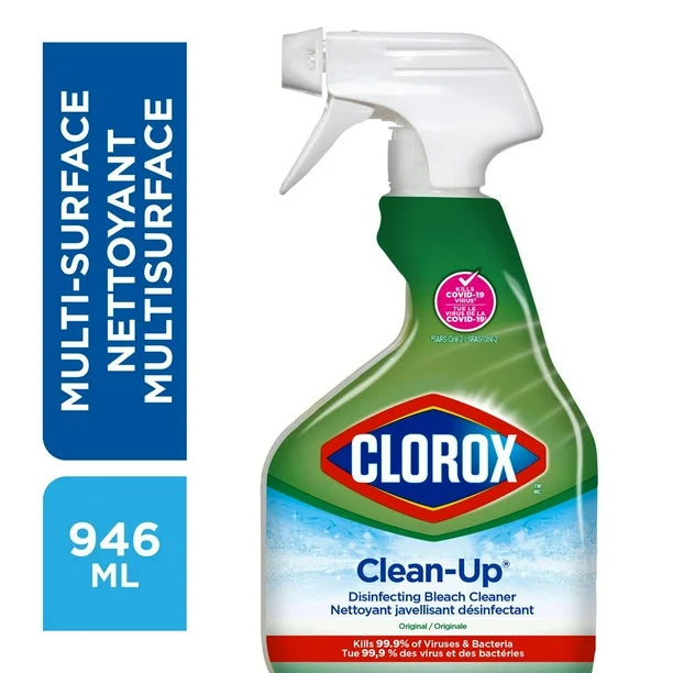 Clorox® Clean-Up® Disinfecting Bleach Cleaner Spray, Original Scent, 946 mL, Removes tough stains