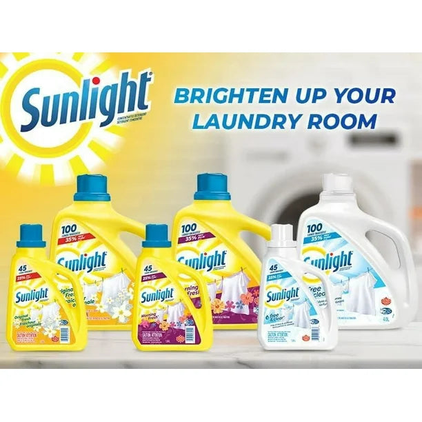 Sunlight Original Fresh, Concentrated Liquid Laundry Detergent, 5.6 Litres, 140 Washloads, 1 Bottle, 5.6 Litres