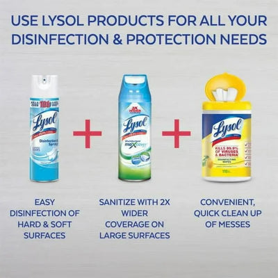 Lysol Disinfectant Spray, Early Morning Breeze, 350g, Disinfect and Eliminate Odours on Hard Surfaces & Fabrics, 350 g