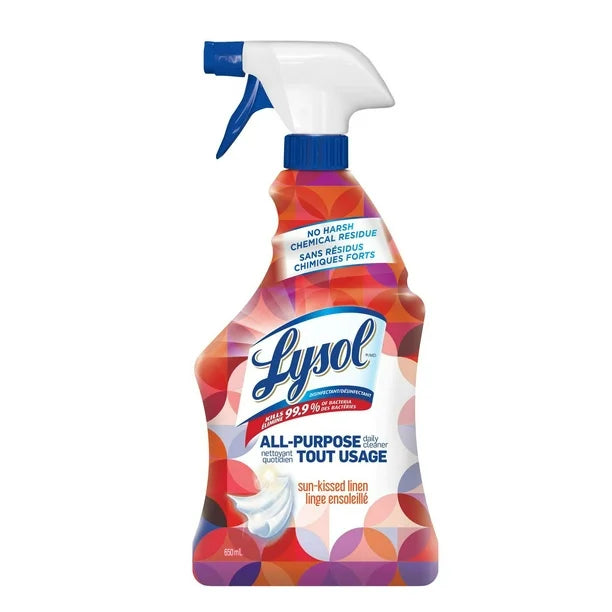 Lysol Antibacterial All Purpose Daily Cleaner, Sun-kissed Linen, 650ml