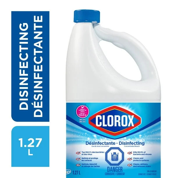 Clorox® Disinfecting Concentrated Bleach, 1.27 L, Kills 99.9% of germs*