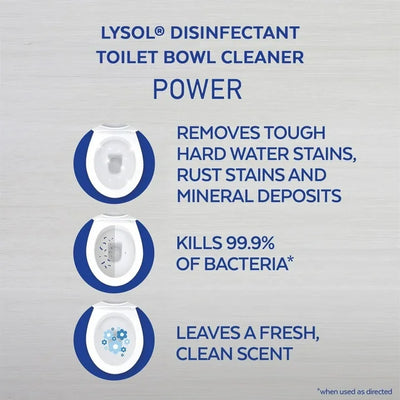 Lysol Bathroom Cleaning- Toilet Bowl Cleaner, BLEACH, 2x710ML