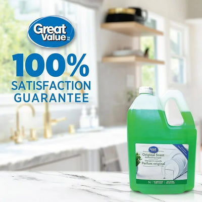 Great Value Original Scent Dishwashing Liquid - Value Size, 5 L